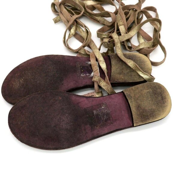 Free People Dahlia Lace Up Wrap Gladiator Sandals - Picture 6 of 6